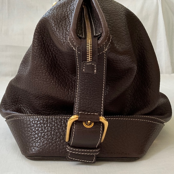 DOLCE & GABBANA Leather Weekender Duffle Satchel Brown - Picture 6 of 16